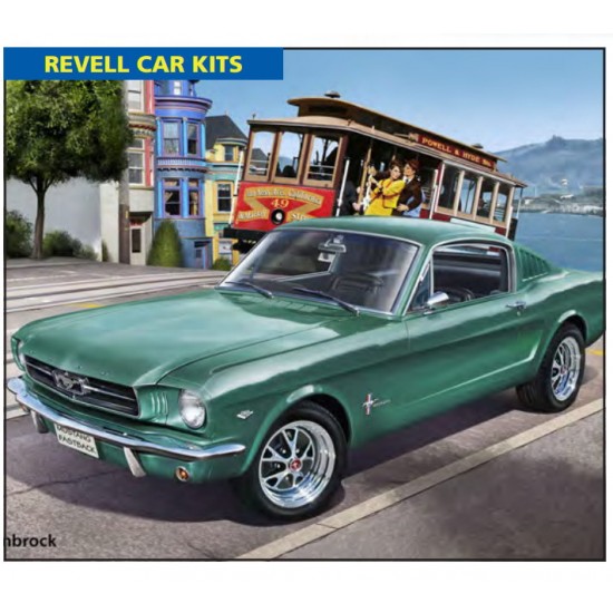 1/24 1965 Ford Mustang 2+2 Fastback Model Set (kit, glue, brush, paints)