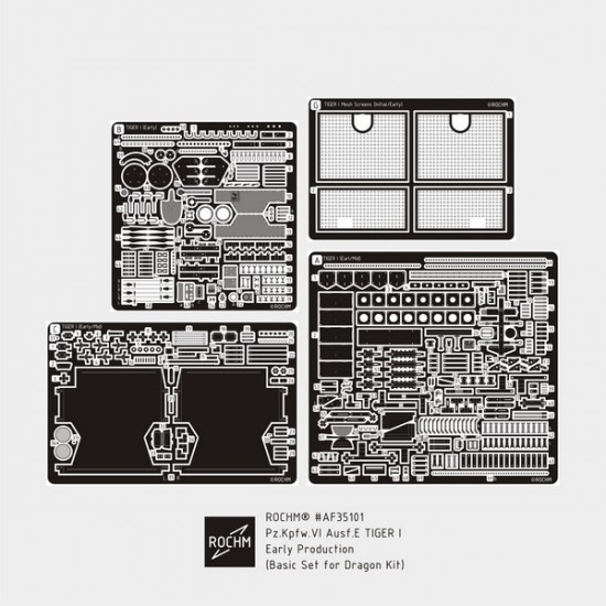1/35 PzKpfw VI Ausf.E Tiger I Early Production Basic Detail Set for Dragon kits