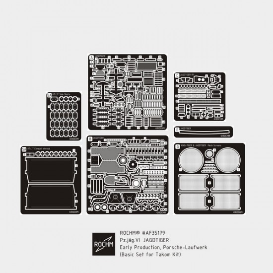 1/35 PzJaG.VI Jagdtiger Early Porsche-Laufwerk Basic Set for Takom Kit