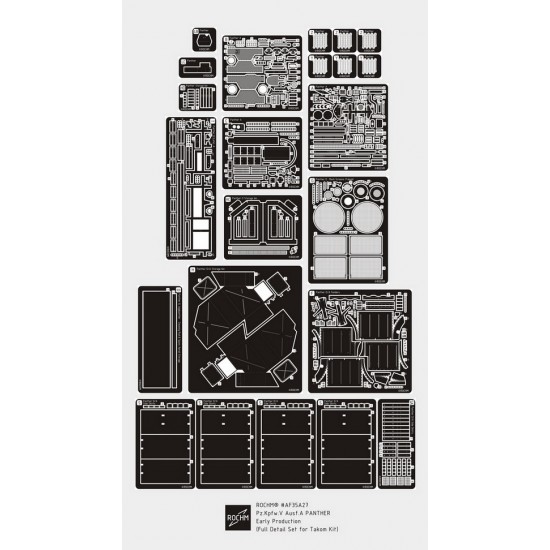 1/35 PzKpfw V Panther Ausf.A Early Production Super Detail Set for Takom kits