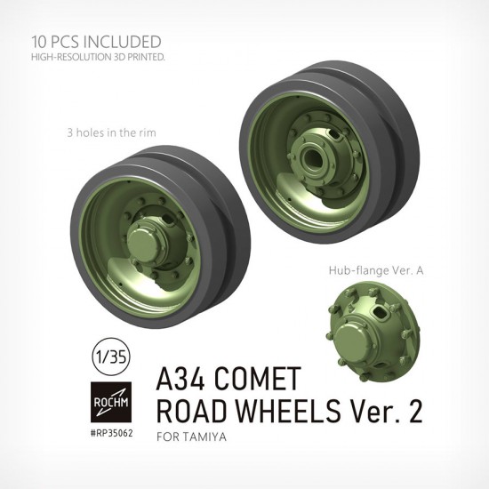 1/35 A34 Comet Road Wheels Ver. 2 for Tamiya kits