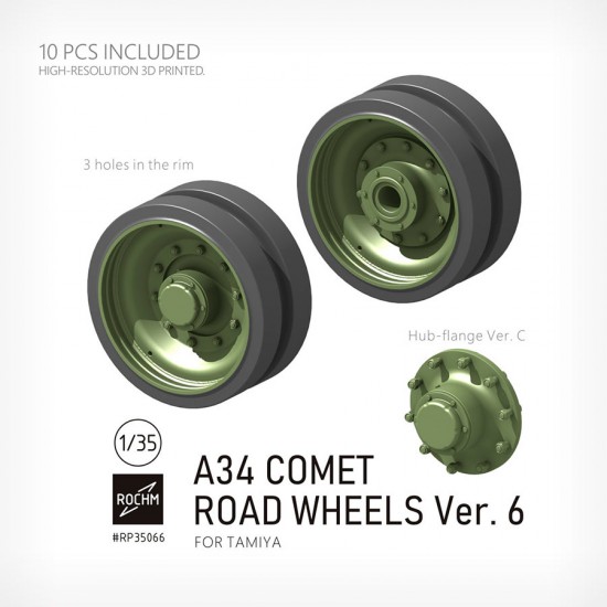 1/35 A34 Comet Road Wheels Ver. 6 for Tamiya kits