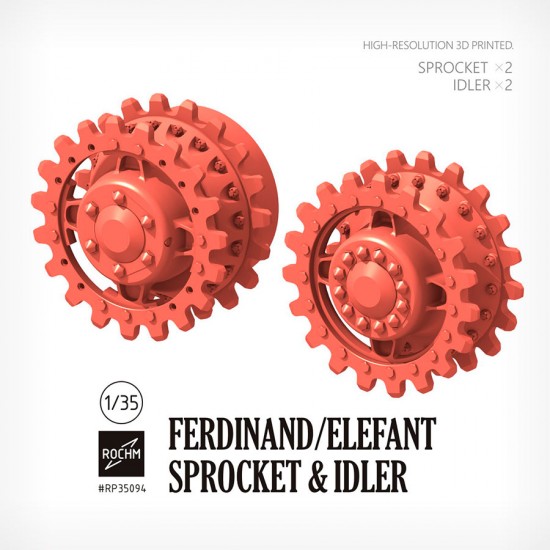 1/35 Ferdinand/Elefant Sprocket and Idler