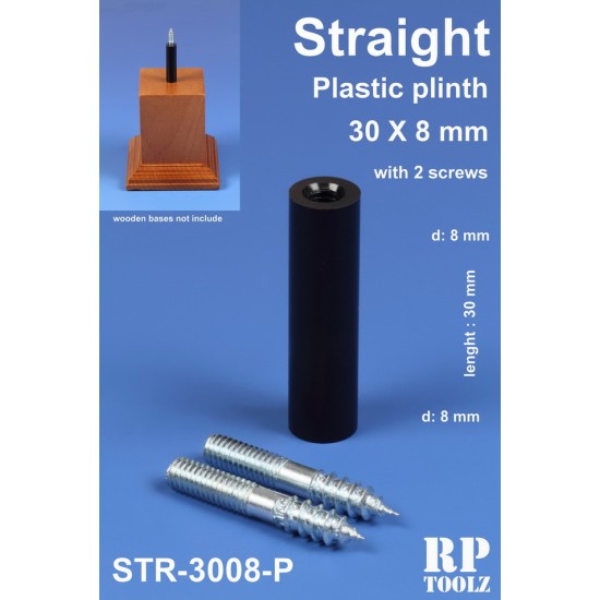 Straight Plastic Plinth/Pedestal Stand (high: 30mm, bottom dia.: 8mm, upper dia.: 8mm)