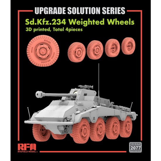 1/35 SdKfz.234/4 Road Wheels (4pcs) Vol.2 for Rye Field Model