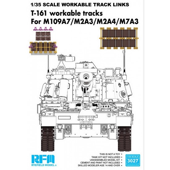 1/35 M109A7/M2A3/M2A4/M7A3 T-161 Workable Tracks Rye Field Model 3027