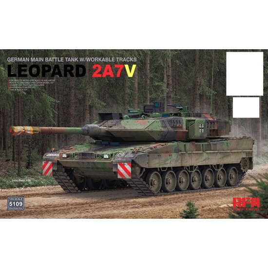 1/35 German Leopard 2A7V Main Battle Tank with Workable Tracks