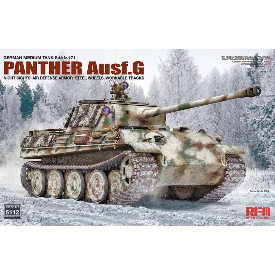 1/35 SdKfz.171 Panther Ausf.G w/Night Sights & Air Defense Armour & Steel Wheel