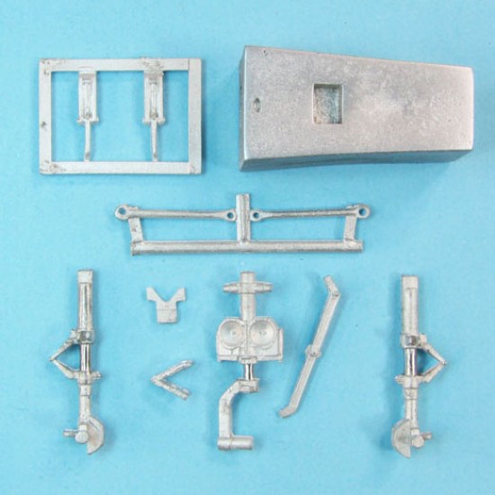 1/48 T-33A Shooting Star Landing Gear for Great Wall Hobby kits (white metal)