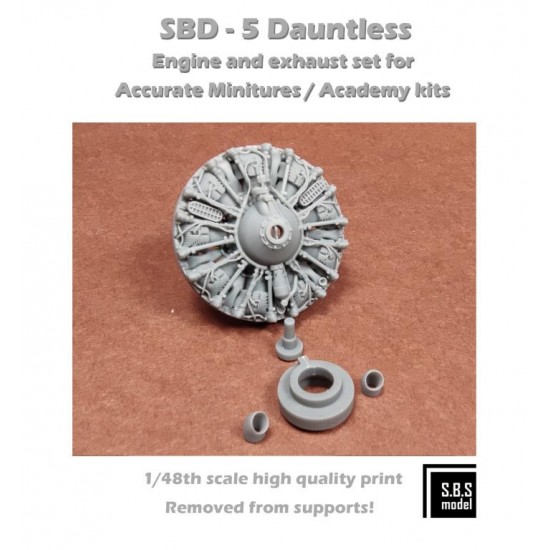 1/48 SBD-5 Dauntless Engine and Exhaust set for Academy/Accurate Miniatures