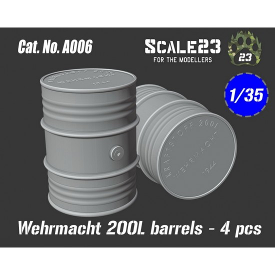 1/35 Wermacht 200L Barrels (4pcs)