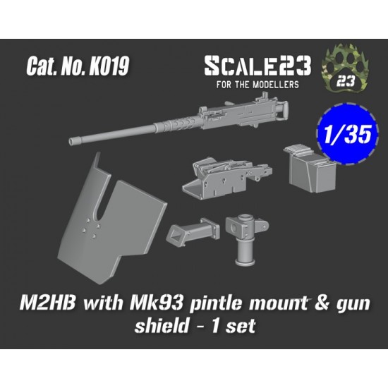 1/35 M2HB with Mk93 Pintle Mount and Gun Shield