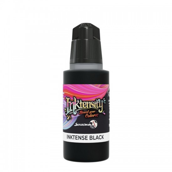 Acrylic Ink - Inktense #Black (17ml, Slightly Satin)