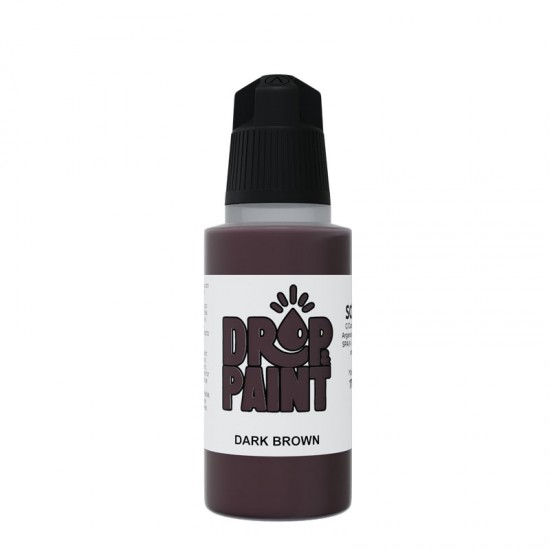 Drop & Paint Range Acrylic Colour - Dark Brown (17ml)