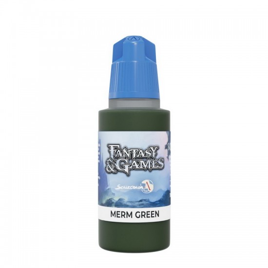 Acrylic Paint - Fantasy & Games #Merm Green (17ml, Satin Finish)