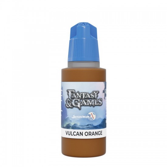 Acrylic Paint - Fantasy & Games #Vulcan Orange (17ml, Satin Finish)