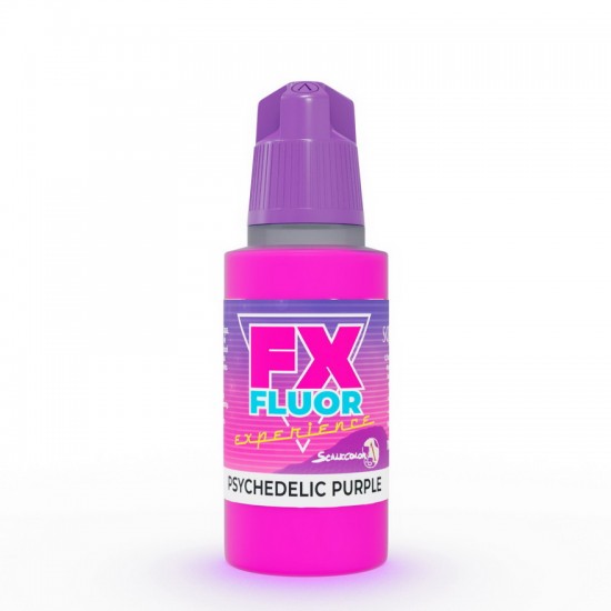 Acrylic Fluorescent Paint - Psychedelic Purple (17ml, Matt Finish)