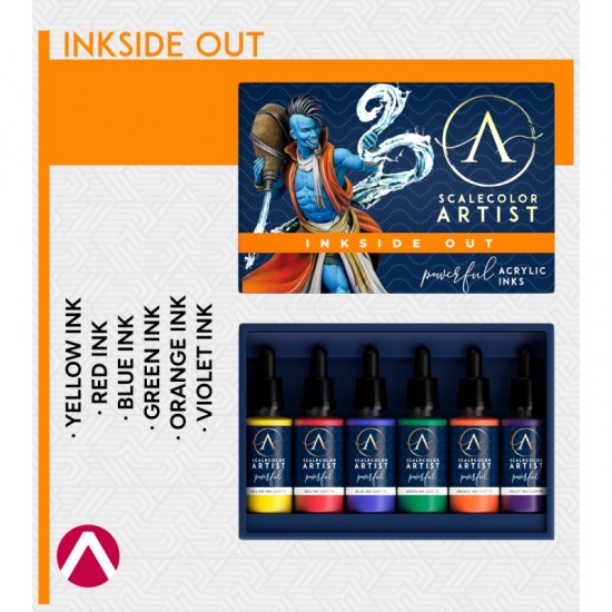 Inkside Out (6 x 17ml) - Artist Range Powerful Acrylic Ink set