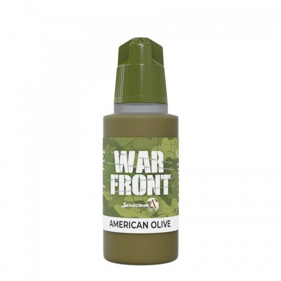 Acrylic Paint - Warfront #American Olive (17ml, Matt Finish)