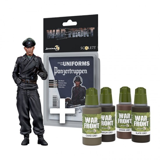 1/35 Warfront Miniatures & Acrylic Paints Pack - Tanker Totenkopf, PANZER TRUPPEN