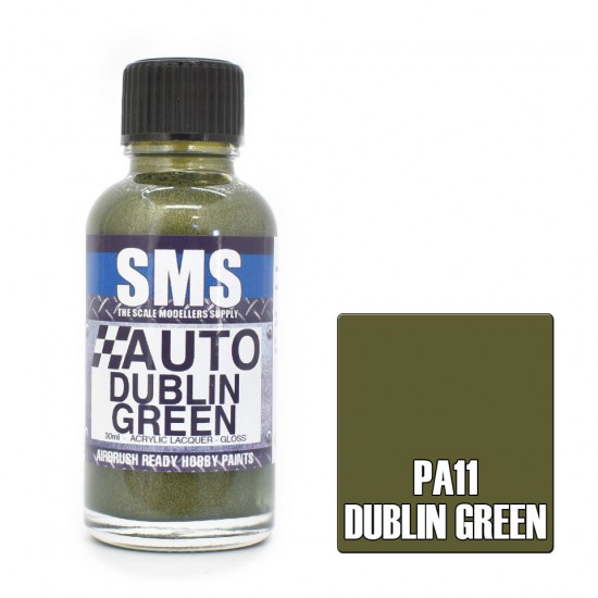 Acrylic Lacquer - Auto Colour #Dublin Green (30ml)