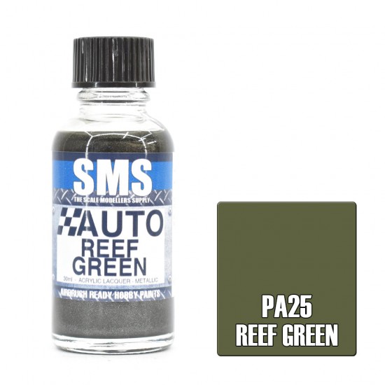 Acrylic Lacquer Paint - Auto Colour #REEF Green (30ml)