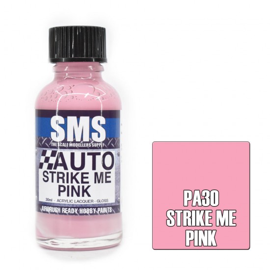 Acrylic Lacquer - Auto Colour #Strike Me Pink (30ml)