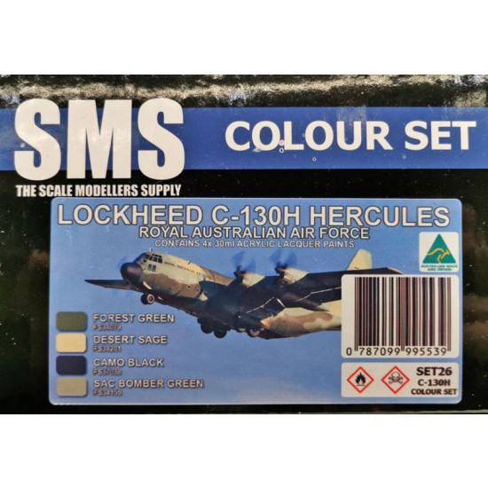 Acrylic Lacquer Paint Set - Lockheed C-130H Hercules Colour (4x 30ml)