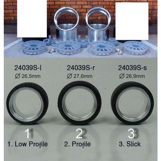 1/24 19" OZ Racing (GT3) Wheels with Low Profile Tyres