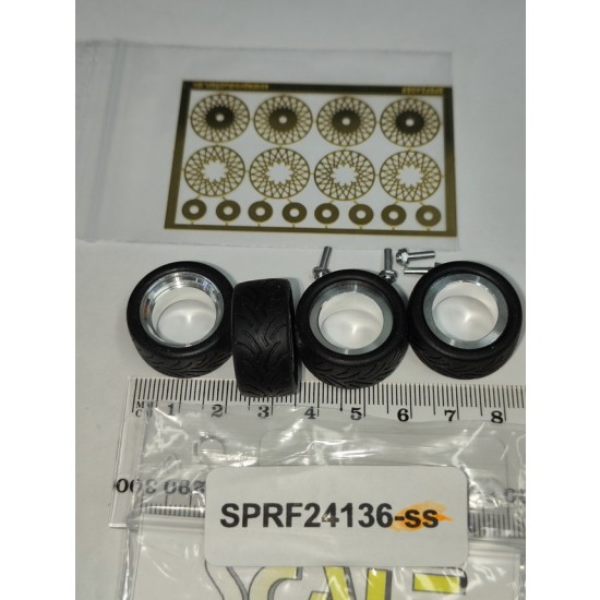 1/24 15" BBS E50 Gr.2 Wheels with SemiSlick (Dunlop Direzza) Tyres