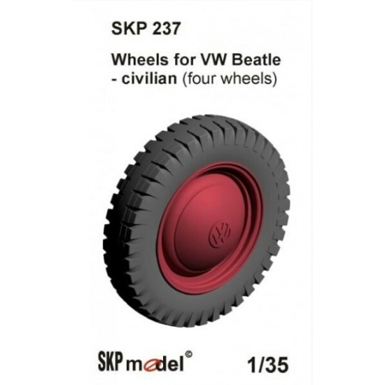 1/35 VW Beetle Wheels Set (Civilian Pattern) for CMK kit (4 wheels)