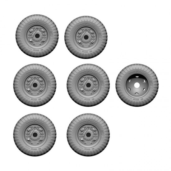 1/16 WWII US Army M8 Combat Wheel Tyres