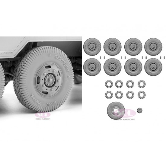 1/16 WWII German Sd.Kfz. 234/2 Combat Wheel Tyres