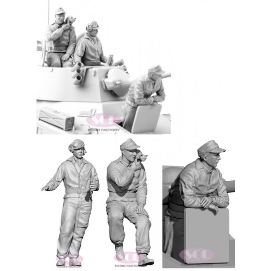 1/35 WWII German Sd.Kfz. 234/2 Crew Set