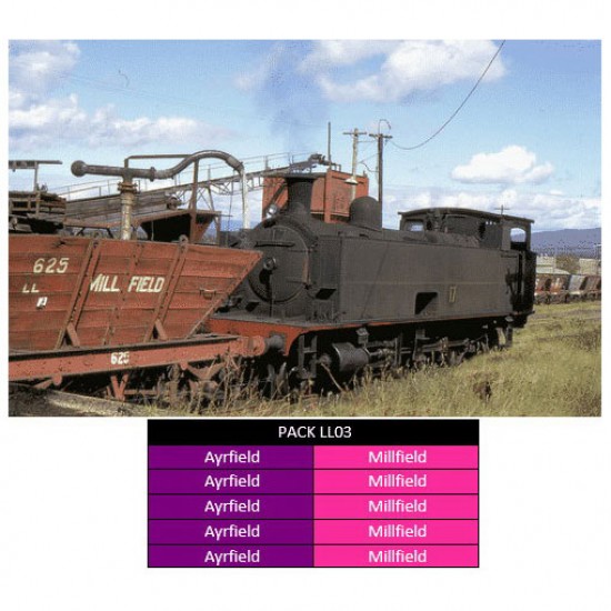 HO Scale 4 Wheel LL Steel Frame Ayrfield + Millfield Colliery Coal Wagons 1937-59