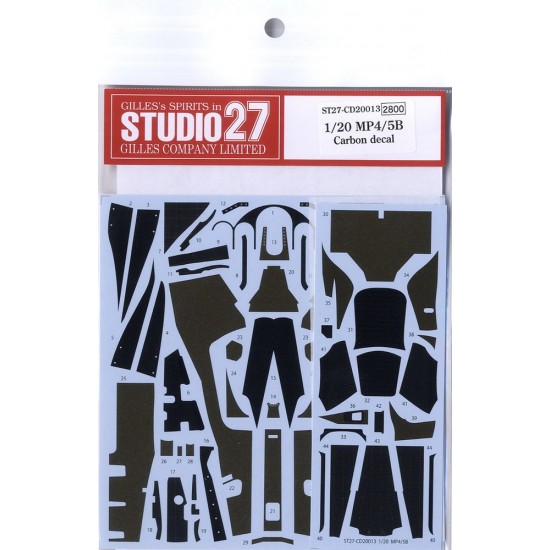 1/20 McLaren MP4/5B Carbon Decal set for Tamiya #20026 kit