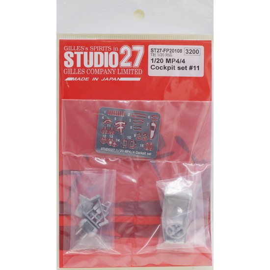 1/20 McLaren Honda MP4/4 Cockpit Detail Set #11 for Tamiya kit