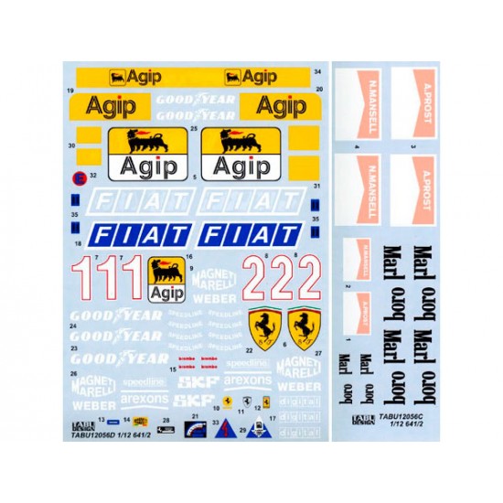 1/12 Full Sponsor Decal for Tamiya kits