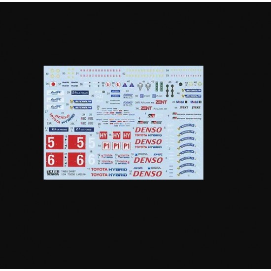 1/24 Toyota TS050 LM 2016 logo Decal