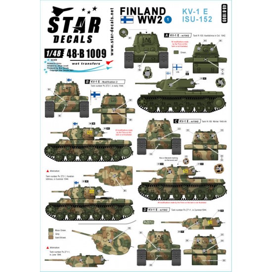 1/48 Finland WW2 # 1. KV-1E and ISU-152 heavy tanks.