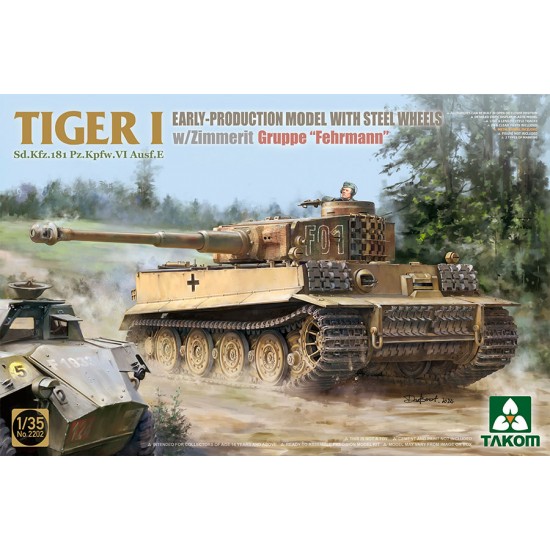 1/35 Tiger I Sd.Kfz.181 Pz.Kpfw.VI Ausf.E Early w/Steel Wheels, Zimmerit Groppe Fehrmann