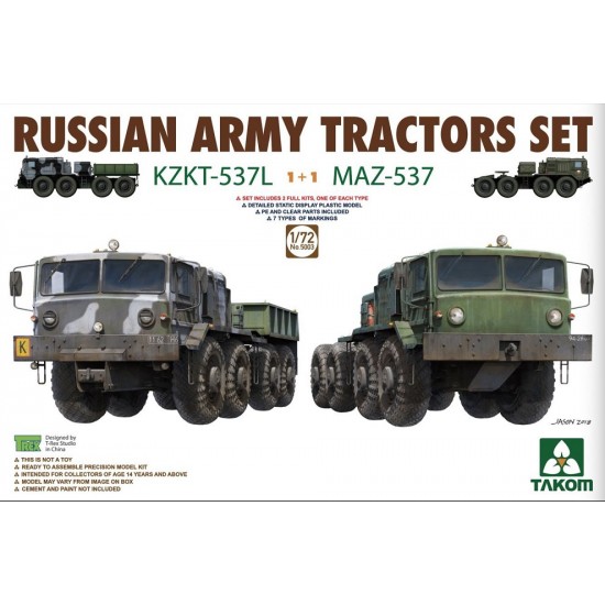 1/72 Russian Tractors Set - KZKT-537L & MAZ-537 [1+1]