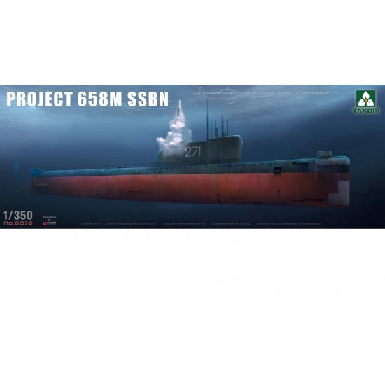 1/350 Project 658M SSBN Submarine