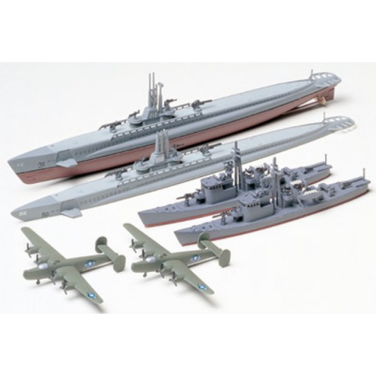 1/700 US Submarine Gato Class and Japanese Submarine Chaser No.13 (Waterline)