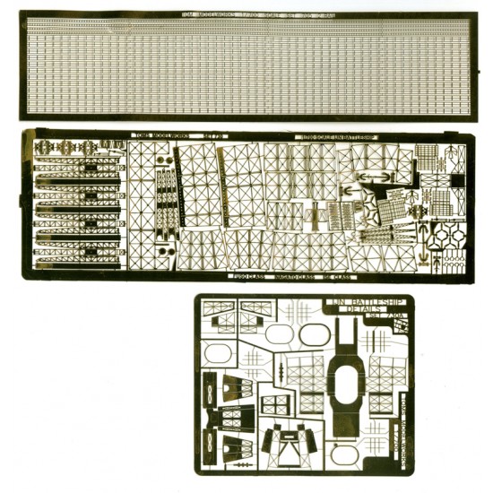 1/700 IJN Battleship Detail-up set No.2 for Ise/Nagato/Fuso Classes (3 Photoetch sheets)