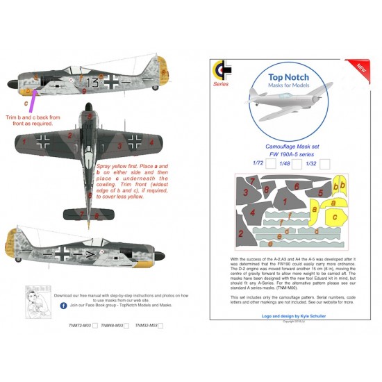 1/32 FW190-A5 series Camo Masks