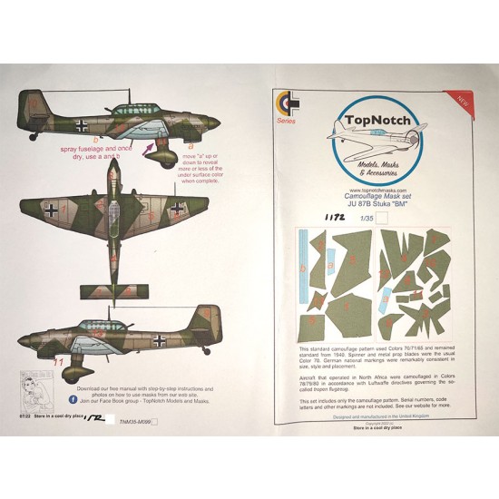 1/48 Ju 87 Stuka "BM" Camo Masks