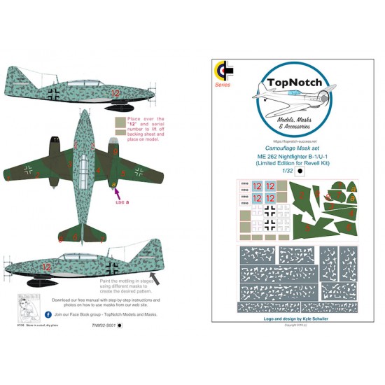 1/32 Me 262 Nightfighter B1/U1 Masks for Revell kits [Special Edition]