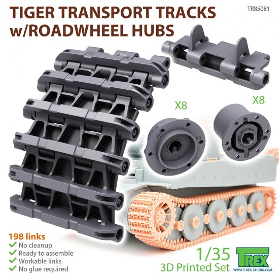 1/35 Tiger I Transport Tracks with Roadwheel Hubs