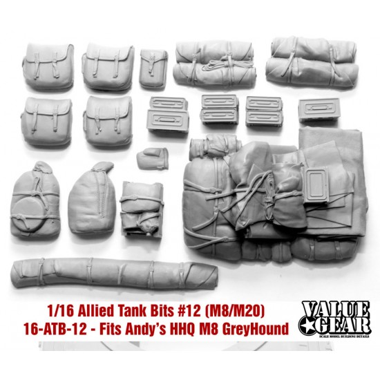 1/16 M8 Greyhound/M20 Allied Tank Bits #12 for Andy's Hobby Headquarters